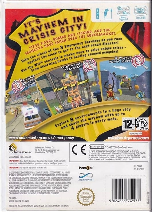 Emergency Mayhem - Wii (B Grade) (Genbrug)